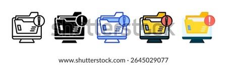 Attention Folder Icon Collection With Multiple Styles