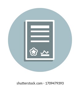 Attention, gdpr badge icon. Simple glyph, flat vector of gdpr icons for ui and ux, website or mobile application