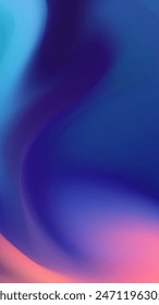 Attention grabbing blue, purple, and orange gradient mesh wave blur vertical background crafting an unforgettable impression for website designs, posters, and brand visuals