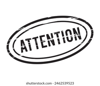 Attention grunge rubber stamp on white, vector illustration