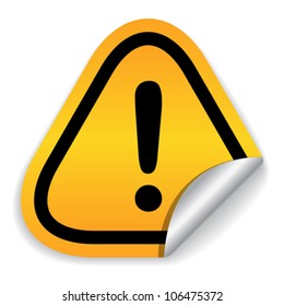 Attention hazard sign, eps10 vector illustration