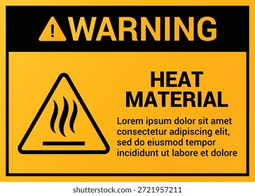 Señal de peligro de advertencia de la superficie caliente de la atención, icono diagonal amarillo del peligro con el símbolo del vapor