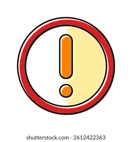 attention icon alert color icon vector. attention icon alert sign. isolated symbol illustration