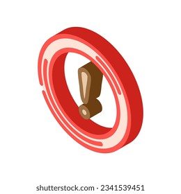 attention icon alert isometric icon vector. attention icon alert sign. isolated symbol illustration