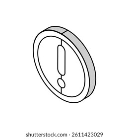 attention icon alert isometric icon vector. attention icon alert sign. isolated symbol illustration
