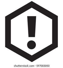 Attention icon black