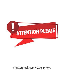 Attention icon concept, vector illustration