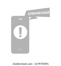 Attention icon concept, vector illustration