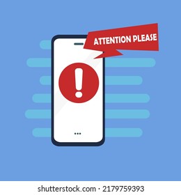 Attention icon concept, vector illustration