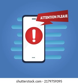 Concepto de icono de atención, ilustración vectorial