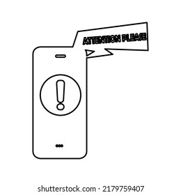 Attention icon concept, vector illustration