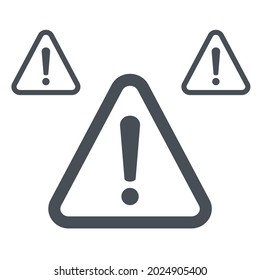 The attention icon. Danger symbol. Alert icon
