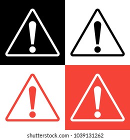 The attention icon. Danger symbol. Error icon