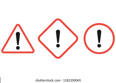 The attention icon. Danger symbol. Error icon