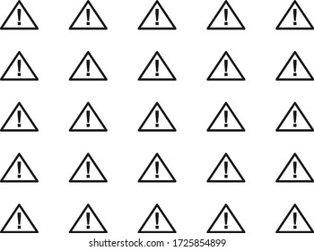 The attention icon. Danger symbol. Flat Vector illustration.alert textures Vector attention sign with exclamation mark icon. Risk sign vector illustration.