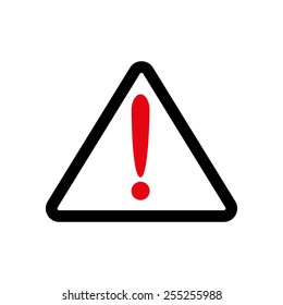 The attention icon. Danger symbol. Flat Vector illustration