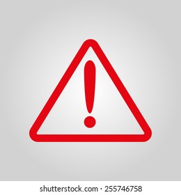 The attention icon. Danger symbol. Flat Vector illustration