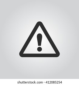 The attention icon. Danger symbol. Flat Vector illustration