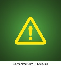 The attention icon. Danger symbol. Flat Vector illustration