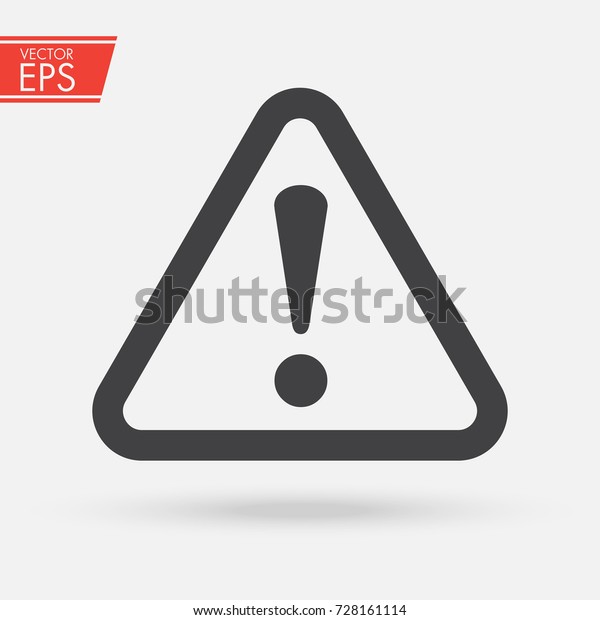 The attention icon. Danger symbol. Flat\
Vector illustration. Vector attention sign with exclamation mark\
icon. Risk sign vector\
illustration.