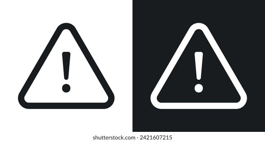 Attention Icon Designed in a Line Style on White Background.