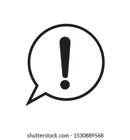 
Attention icon, exclamation mark icon flat design illustration