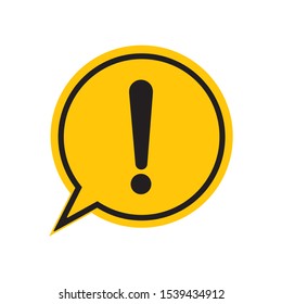 
Attention icon, exclamation mark icon flat design illustration