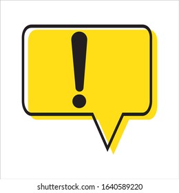 
Attention icon, exclamation mark icon flat design illustration