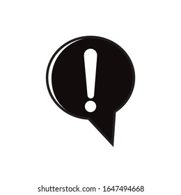 
Attention icon, exclamation mark icon flat design illustration
