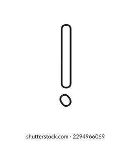 Attention icon, exclamation mark icon flat design illustration