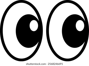 Attention icon (eyeball mark) illustration.