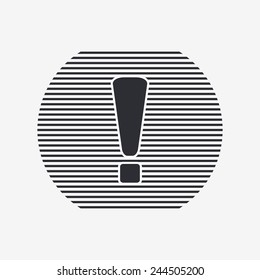 Attention icon. Flat design style. Made vector illustration