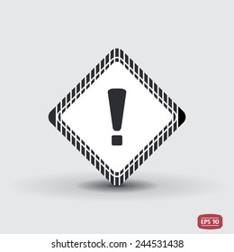 Attention icon. Flat design style. Made vector illustration