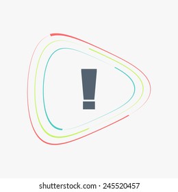 Attention icon. Flat design style. Made vector illustration
