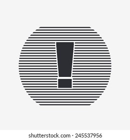 Attention icon. Flat design style. Made vector illustration
