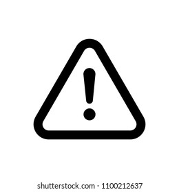 The attention icon in flat style. Danger symbol isolated on white background. Vector attention sign with exclamation mark icon. Risk sign in black. Vector illustration for graphic design, Web, UI, app