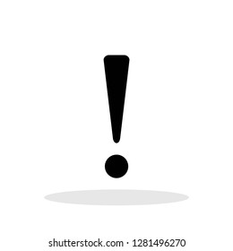 Attention icon in flat style. Exclamation symbol for your web site design, logo, app, UI Vector EPS 10.