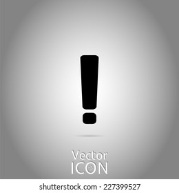 Attention icon. Flat style. Made in vector