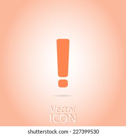 Attention icon. Flat style. Made in vector