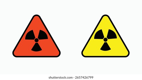 Ícone de atenção aqui há materiais radioativos ou lugares, adequados para hospitais, reatores nucleares, instituições e outros