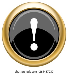Attention icon. Internet button on white  background. EPS10 Vector. 