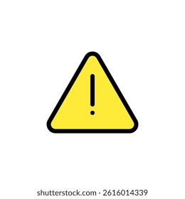 Attention icon isolated on white background. Warning symbol. Caution sign.