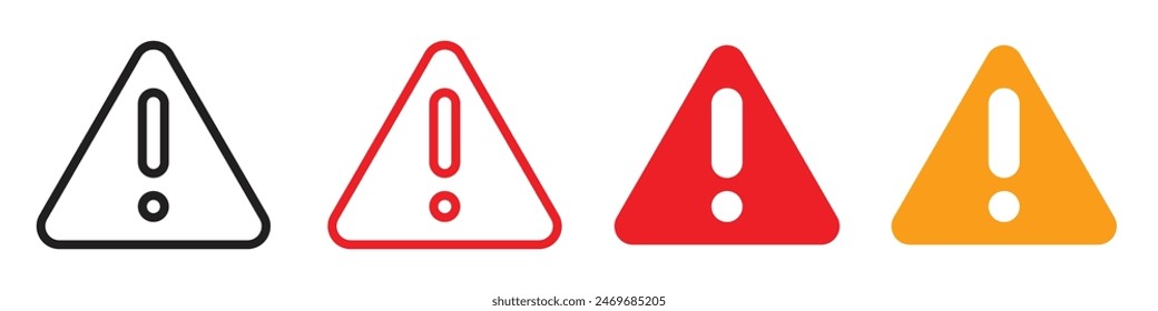 Attention icon line art vector