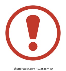 Attention icon on white background. Vector illustration