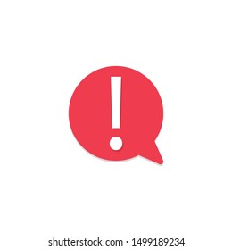 Attention icon on white backgrounn.Vector illustration