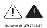 Attention icon outline vector set. icon vector isolated on white background. EPS 10