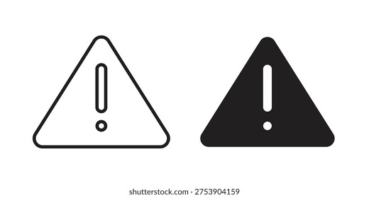 Attention icon outline vector set. icon vector isolated on white background. EPS 10