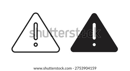 Attention icon outline vector set. icon vector isolated on white background. EPS 10