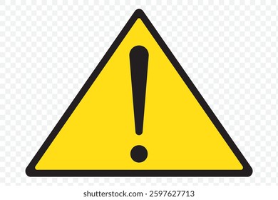Attention Icon Set. Danger Caution or Alert Risk Warning Vector Symbol in a black filled and outlined style. Safety Notice Sign. EPS 10.