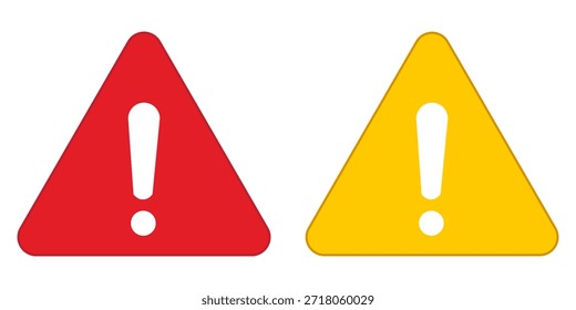 Conjunto de iconos de atención. Símbolo de Vector de advertencia de peligro o de alerta de riesgo en un estilo de relleno y contorno negro. Señal de aviso de seguridad.